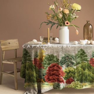 Ткань Рогожка 150 см 163 гр набивная рис 29448 вид 1 "Осень" 