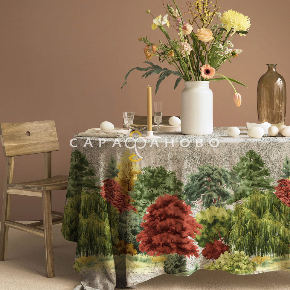 Ткань Рогожка 150 см 163 гр набивная рис 29448 вид 1 