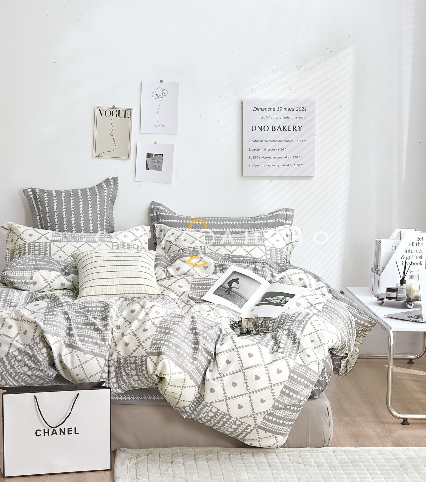 Ткань Сатин Твил набивной 235 см. 115гр. В рис. 147