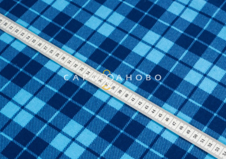 Ткань Фланель халатная 150 см 170 гр рис 11364 Голуб. Р 