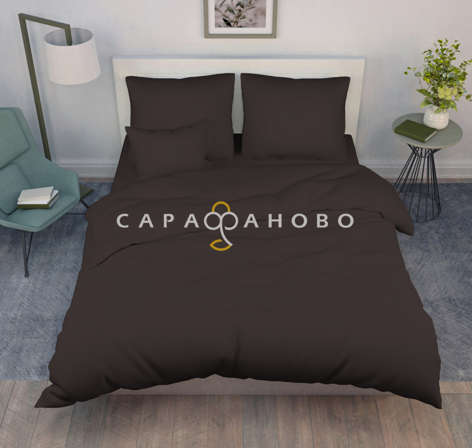 Ткань Бязь гладкокрашеная 220 см 120 гр цвет Шерл