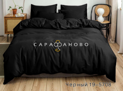 Ткань Микрофибра однотонный 220 см 80 гр диз 19-5708 Черный