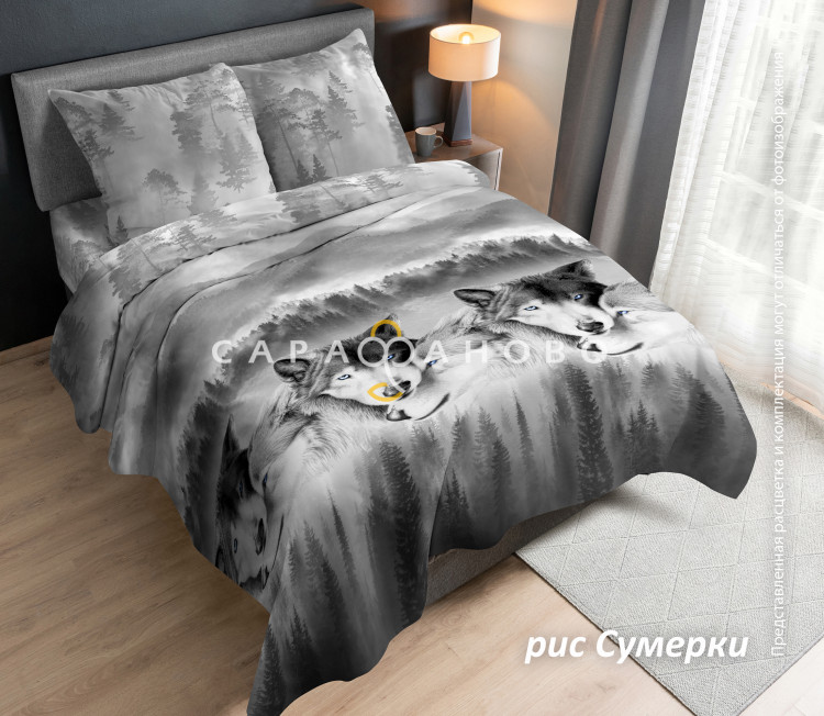 Ткань Перкаль 220 см 115 гр рис Сумерки вид 1 (компаньон)
