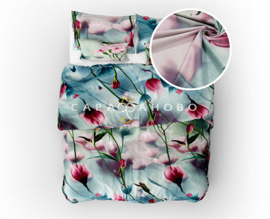 Ткань Поплин 220 см 115 гр рис Жизель вид 1 (основа)