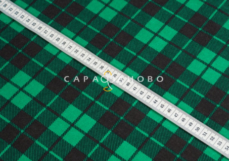 Ткань Фланель халатная 150 см 170 гр рис 11364 Зел. Р 