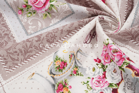 Ткань Рогожка 150 см Прованс рис 10801-1