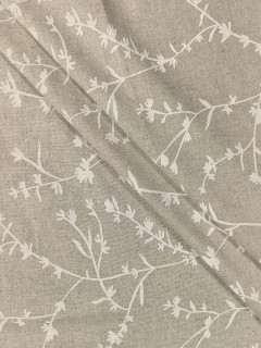 Ткань Лен 150 см. 140 гр. рис. Ветки