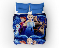 Ткань Поплин 150 см детский рис 12777-1 Магия снега