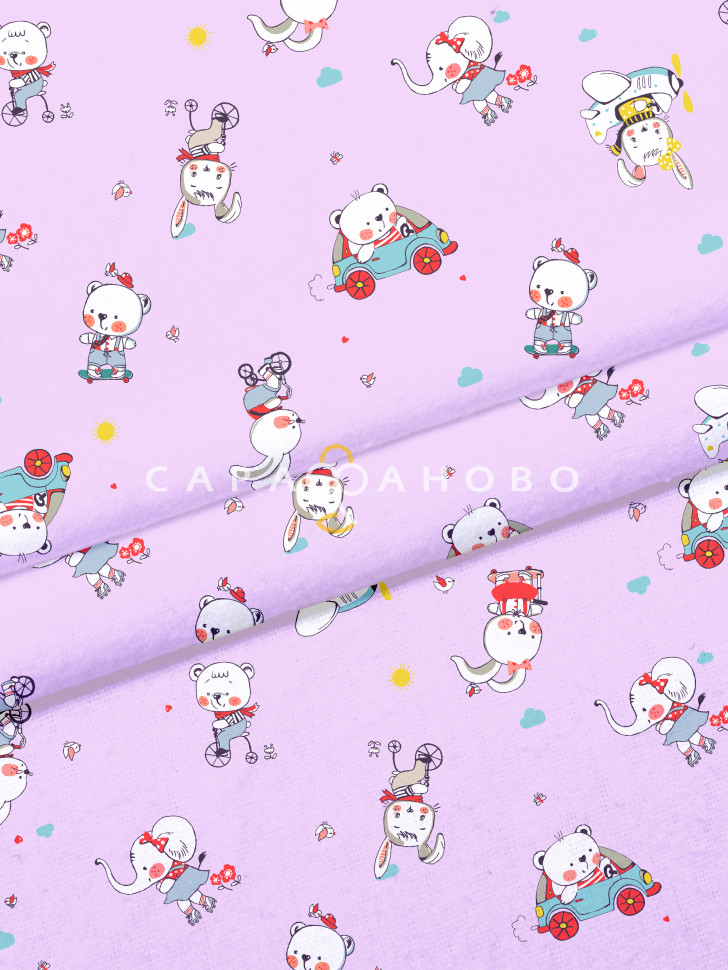 Фланель 90 см 792-6П Веселый спорт