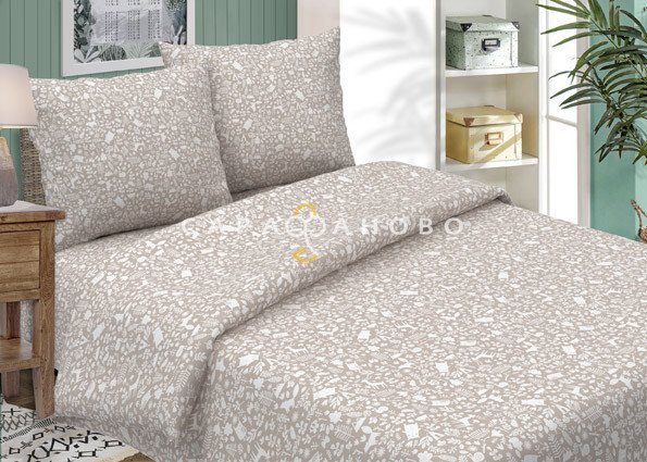 Ткань Поплин 150 см рис. 1352-4 Тайга (основа)