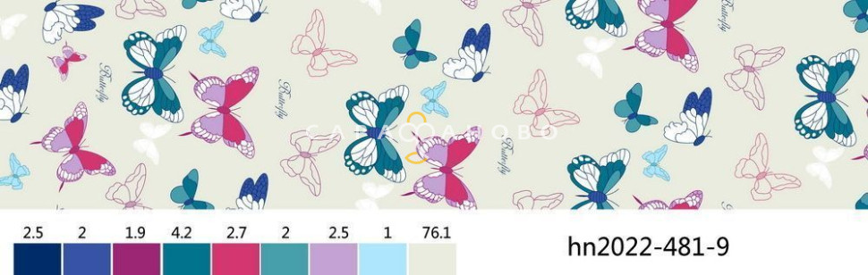 Ткань Полисатин 220 см 80 гр диз. 2022-481-9