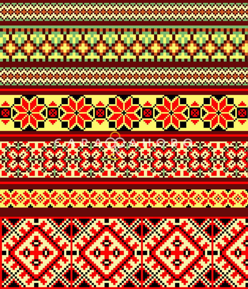 Ткань вафельное полотно 50 см (200 гр.) рис 1214/1