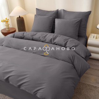 Ткань Поплин 220 см 115 гр однотонный рис Мокрый асфальт