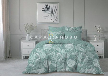 Ткань Поплин 220 см 105 гр Тропическая ривьера 70733 вид 1