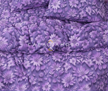Ткань Бязь 220 см 120 гр рис маргаритка 2/2 вид фиолетовый