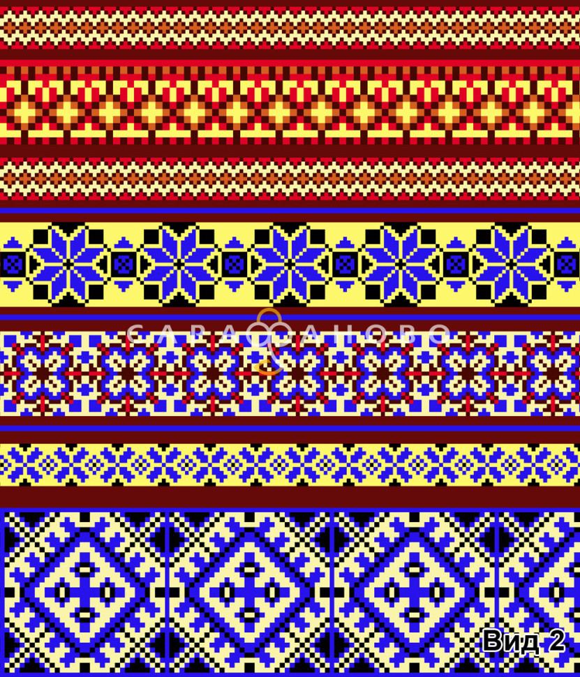 Ткань вафельное полотно 50 см (200 гр.) рис 1214/2