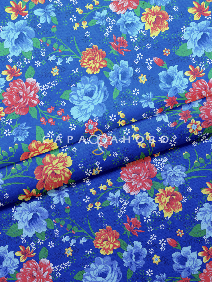 Ткань Фланель 150 см 175 гр 412-3П Грунт Цветы