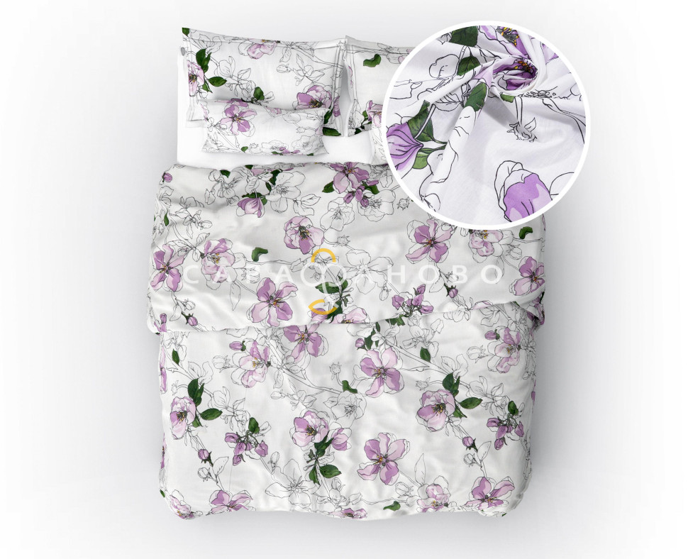 Ткань Поплин наб 220 см 105 гр рис Скарлетт 70970 вид 1