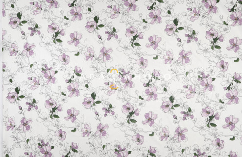 Ткань Поплин наб 220 см 105 гр рис Скарлетт 70970 вид 1