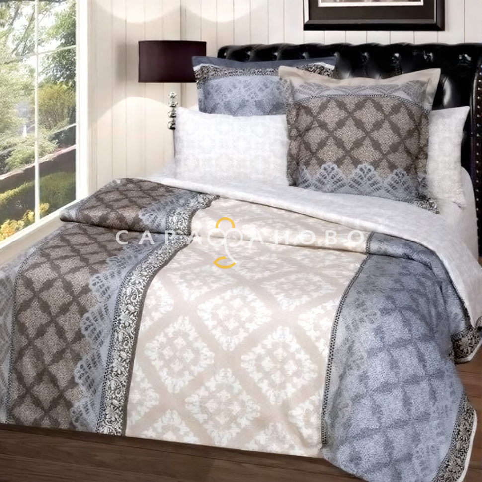 Ткань Сатин 220 см рис. 9870-1 Бурбон