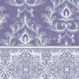 Бязь Премиум 220 см наб рис 40490 вид 2 "Беатрис" фиолетовый 