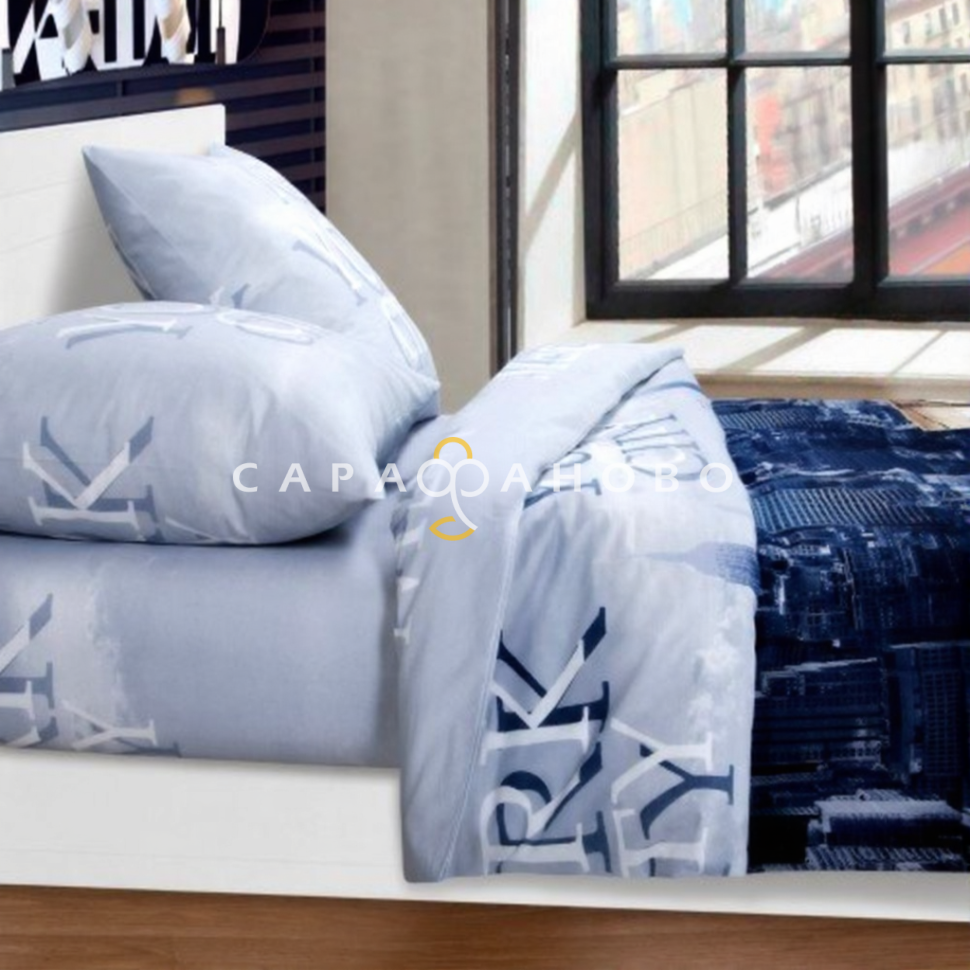 Ткань Поплин 220 см рис. 10849-1 Нью-Йорк(компаньон)