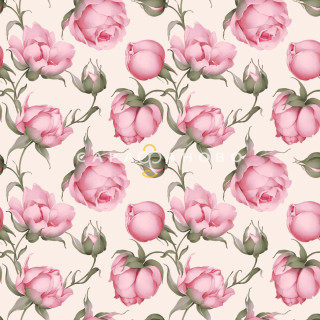 Бязь Премиум 220 см наб рис 50396 вид 1 "Розовый сад" (комп 992357) 