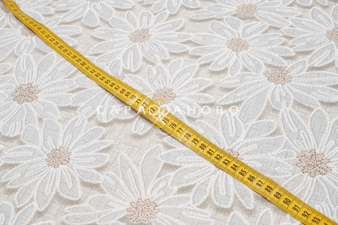 Ткань Рогожка 150 см 170 гр рис София вид серый