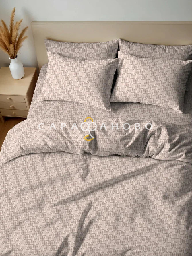 Ткань Перкаль 220 см 110 гр рис Дюна 71132/3