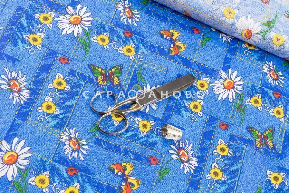 Ткань Бязь 150 см Плательная Коллекция рис 3879 вид 1