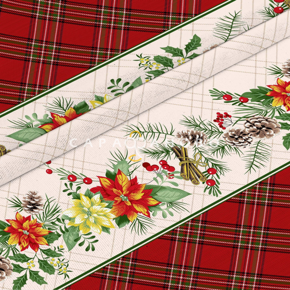 Ткань Рогожка 150 см 170 гр рис 500014/1 Холли три полотенца