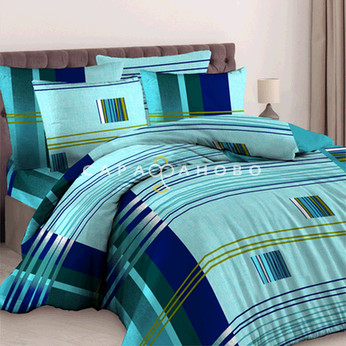 Бязь набивная 150 см ГОСТ рис Манчестер 3410-2 голубой