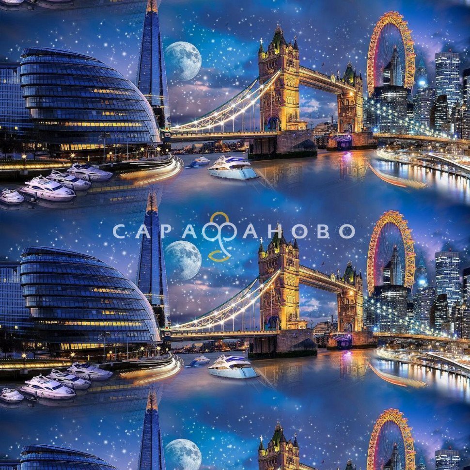 Ткань Перкаль 150 см 13125-1 Ночные огни