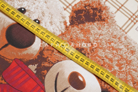 Ткань Поплин 150 Детская коллекция "Тедди"  рис 5216 вид 1