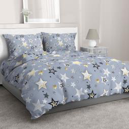 Бязь Премиум 220 см наб рис 50317 вид 7 "Звездный час" голубой 