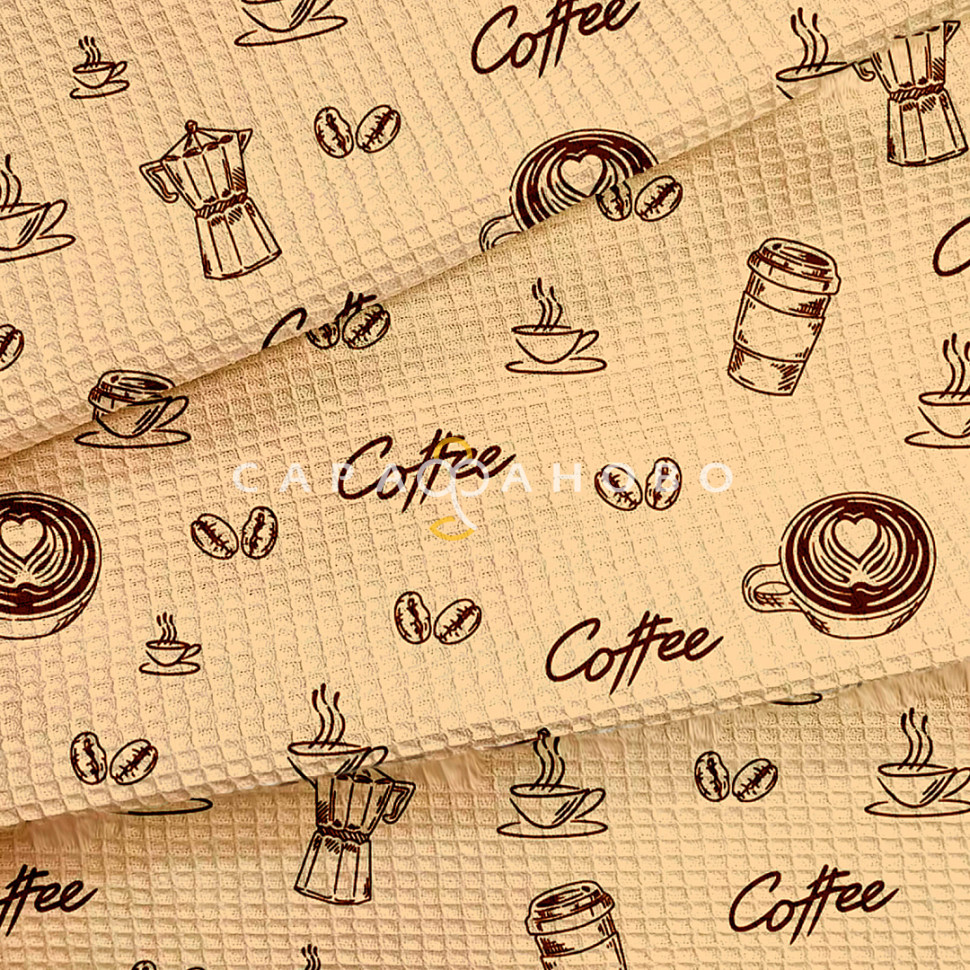 Ткань Полотно вафельное 50 см рис 29499 вид 1 