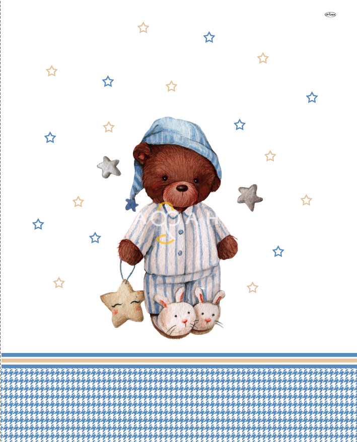 Ткань Перкаль 150 см. ПРЕМИУМ SOFT пододеяльник рис. «Спящие мишки»