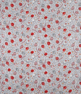 Ткань Вафельное полотно наб 150 см 155 гр рис 10346/1 Новогодние шары 