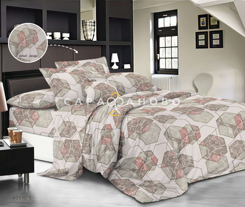 Полисатин набивной 220 см 80 гр рис 0590-5