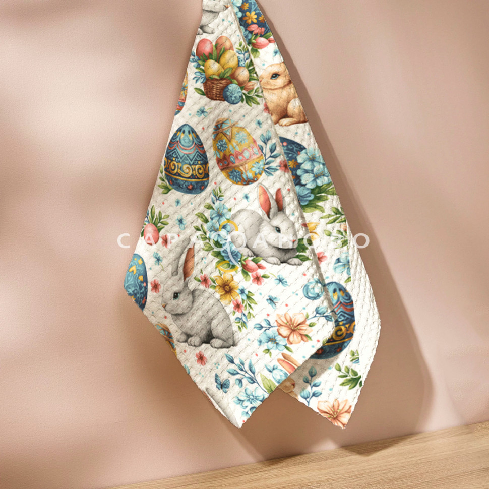 Ткань Полотно вафельное 150 см 150 гр рис 29465 вид 1 