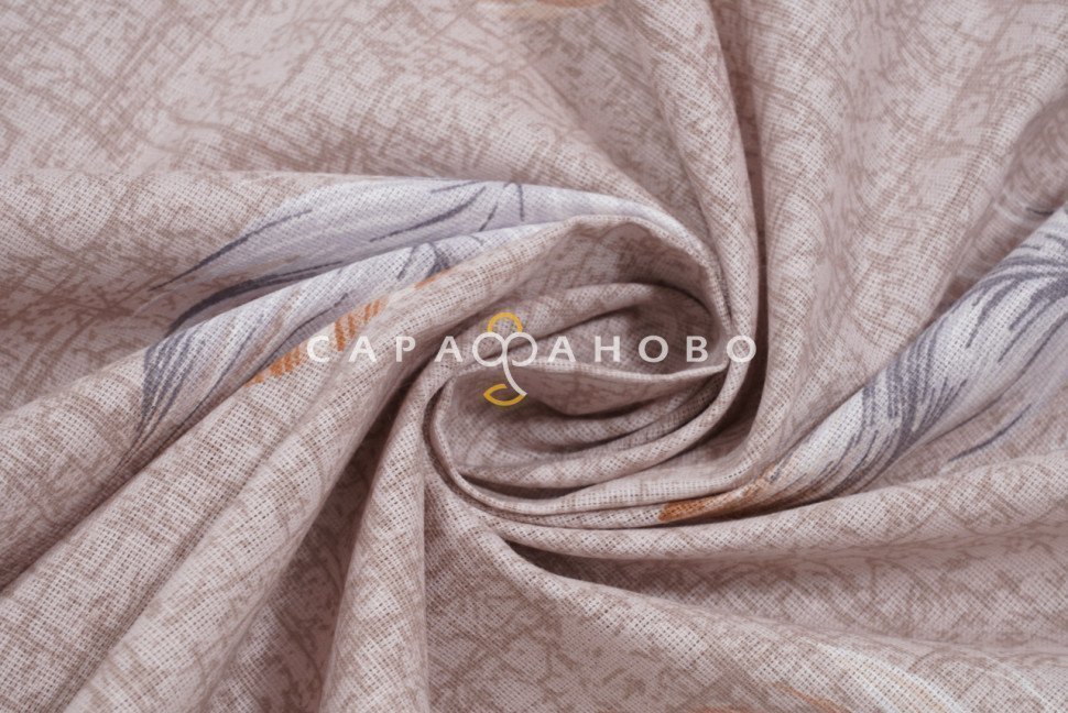 Ткань бязь 220 см рис 11576/1 Перья