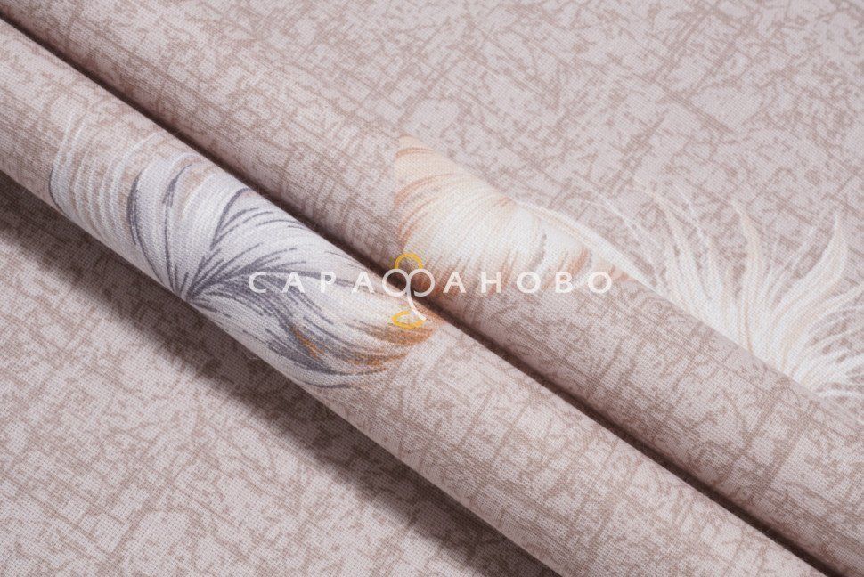 Ткань бязь 220 см рис 11576/1 Перья