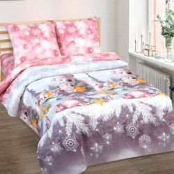 Ткань поплин 220 см "Ласковый мишка" рис 11007-1