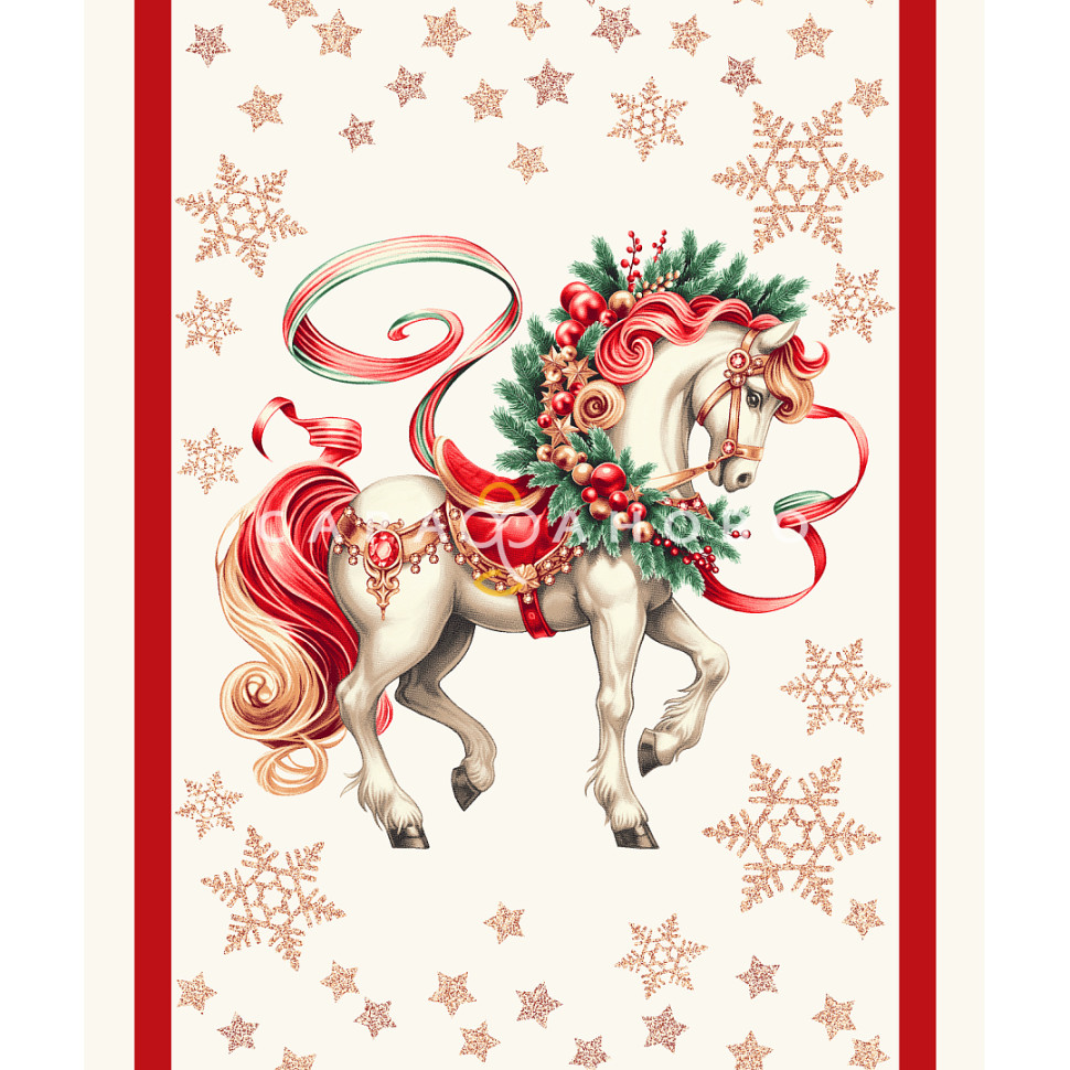 Ткань Полотно вафельное 50 см набивное арт 60