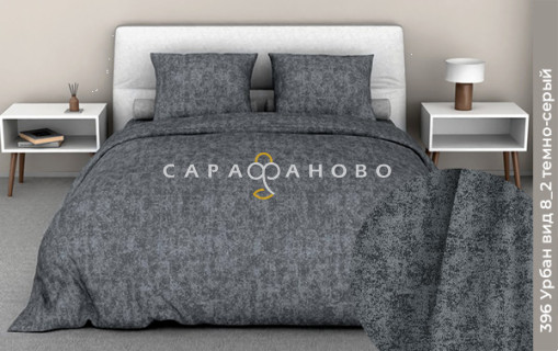 Ткань Бязь 220 см 120 гр рис урбан 8/2 вид темно-серый