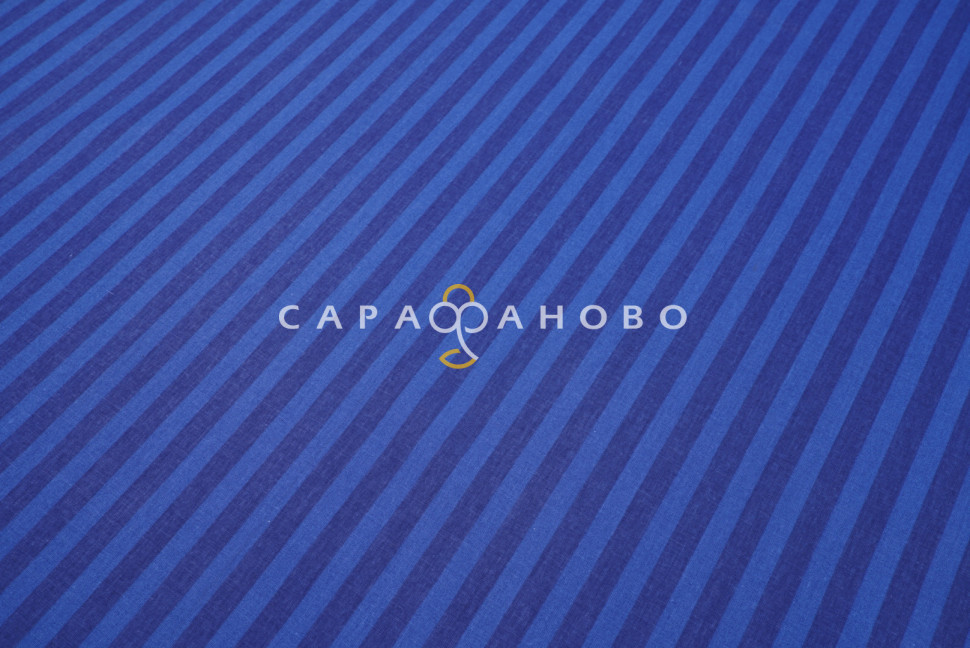 Ткань Поплин Страйп 1х1 220 см 7470 синий