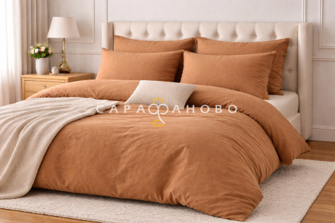 Ткань полулен гладкокрашеная 150 см 145 гр Отруби