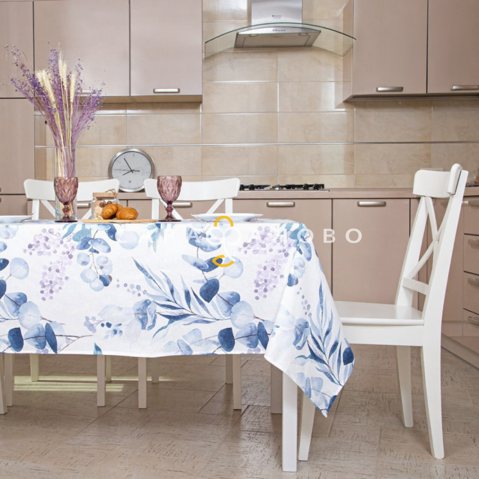 Ткань Рогожка 150 см 170 гр Эвкалипт рис.7677-1