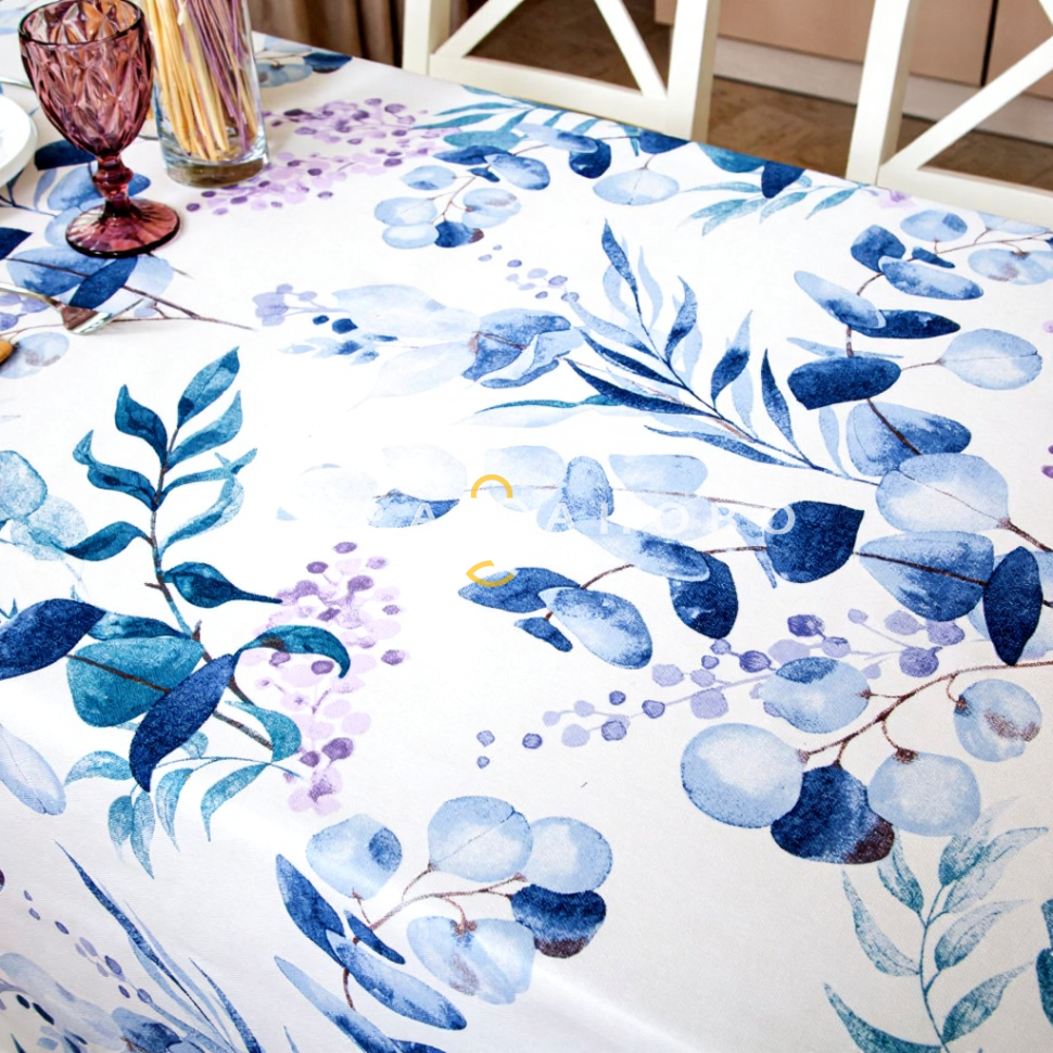 Ткань Рогожка 150 см 170 гр Эвкалипт рис.7677-1