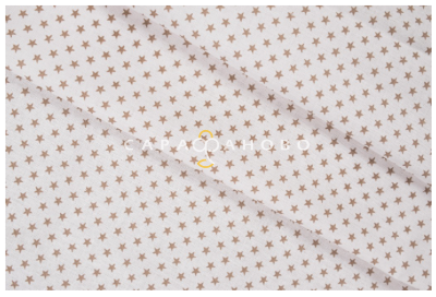 Ткань Сатин Звезды мелкие 0,5 кофе б/з 150 см. рис. 8133/34
